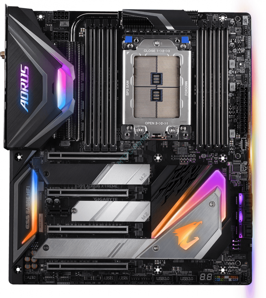 Материнская плата GIGABYTE X399 AORUS EXTRIME  ATX 8DDR4 фото 1 — HTPC-Home.ru