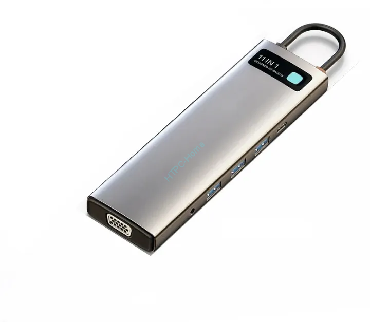 Хаб Baseus Metal Gleam Series 11-in-1 Multifunctional Type-C HUB Docking Station Space Gray (CAHUB-CT0G) фото 1 — HTPC-Home.ru