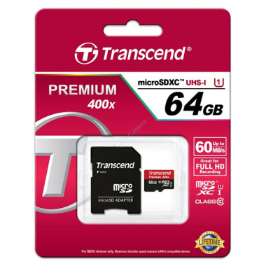 Карта памяти Transcend TS64GUSDU1 microSDXC 64Gb UHS-I Class10 + microSD-- &gt; SD Adapter — HTPC-Home.ru