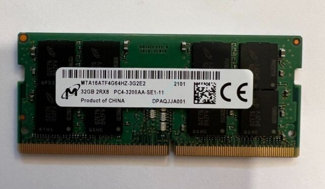 Оперативная память 32Gb Micron MTA16ATF4G64HZ-3G2E2 DDR4 3200 SODIMM ...