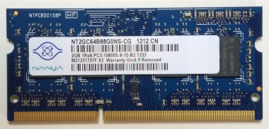 Оперативная память 2Gb Nanya NT2GC64B88G0NS-DI DDR3 1600 SODIMM  — HTPC-Home.ru