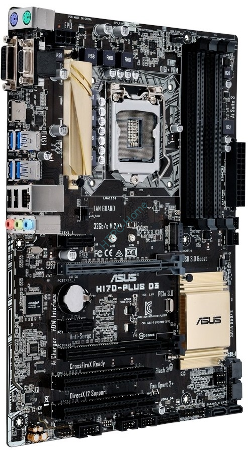 Материнская плата ASUS H170-PLUS D3 LGA1151 ATX 4DDR3 фото 1 — HTPC-Home.ru