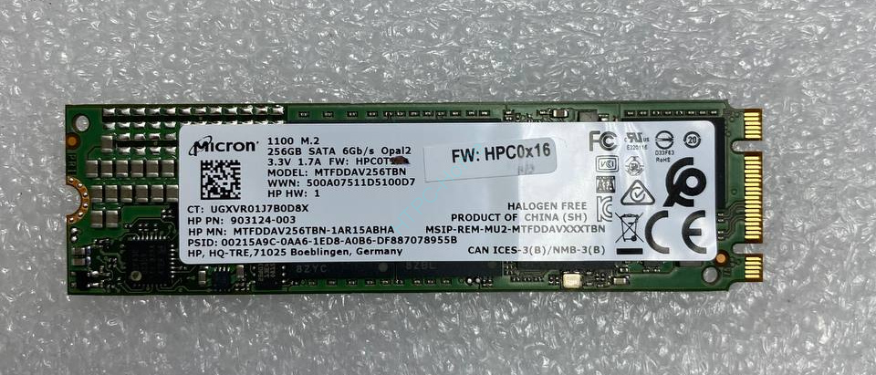 Твердотельный накопитель 256Gb Micron 1100 MTFDDAV256TBN M.2 SATA фото 1 — HTPC-Home.ru
