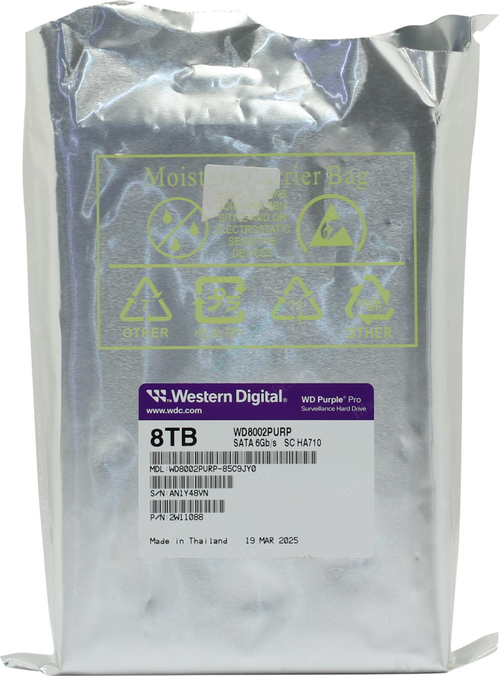 Жесткий диск 8TB Western Digital  WD8002PURP 3.5" 7200rpm 256Mb фото 1 &mdash; HTPC-Home.ru