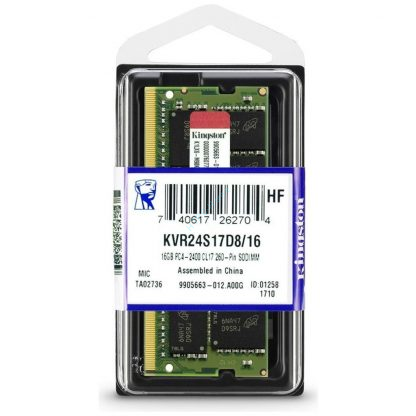 Оперативная память 16Gb Kingston KVR24S17D8/16 DDR4 2400 SO-DIMM  фото 1 — HTPC-Home.ru