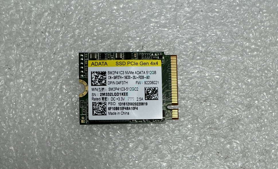 SSD 512Гб ADATA SM2P41C3 PCI-E Gen4 x4 2230 фото 1 — HTPC-Home.ru