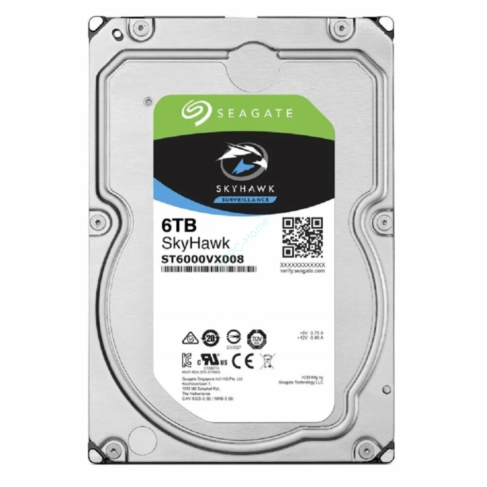 Жесткий диск 6Tb SATA Seagate SkyHawk ST6000VX008 3.5" 256Mb  фото 1 &mdash; HTPC-Home.ru