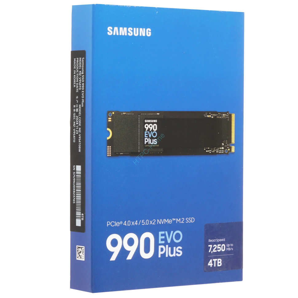 Твердотельный накопитель 4Тб Samsung 990 EVO PLUS MZ-V9S4T0BW M.2 PCI-E Gen4 x4 фото 1 &mdash; HTPC-Home.ru