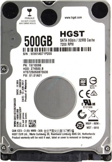 Жесткий диск 500Gb SATA HGST Travelstar Z7K500.B HTS725050B7E630 2.5&quot; — HTPC-Home.ru