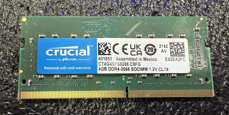 Оперативная память 4GB Crucial  CT4G4SFS8266 DDR4 2666 SODIMM CL17  фото 1 &mdash; HTPC-Home.ru