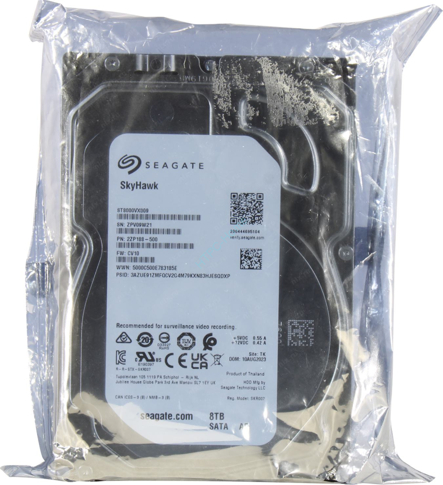 Жесткий диск 8Tb SATA Seagate SkyHawk ST8000VX009 3.5" 256Mb  фото 1 &mdash; HTPC-Home.ru