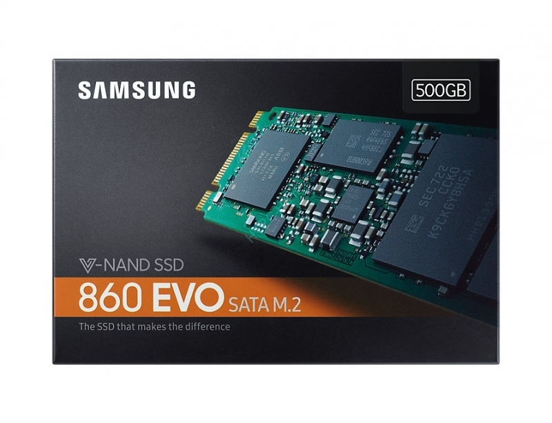 Твердотельный накопитель 500Gb M.2 2280 Samsung 860 EVO MZ-N6E500BW   фото 1 — HTPC-Home.ru