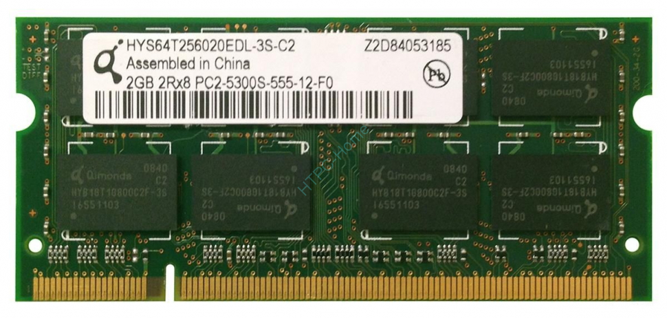 Оперативная память 2Gb Qimonda HYS64T256020EDL-3S-C DDR2 667 SODIMM фото 1 — HTPC-Home.ru