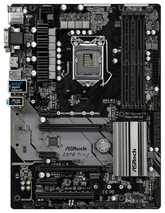 Материнская плата ASRock Z370 Pro4 LGA1151 v2, купить по цене 8 170 руб ...