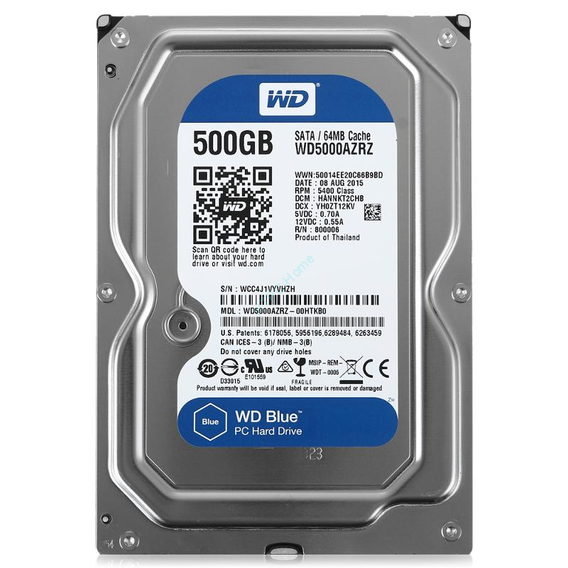 Жесткий диск 500Gb SATA Western Digital Blue WD5000AZRZ 3.5"  фото 1 — HTPC-Home.ru