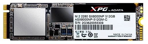 Твердотельный накопитель 512GB ADATA XPG SX8000 MLC фото 1 — HTPC-Home.ru