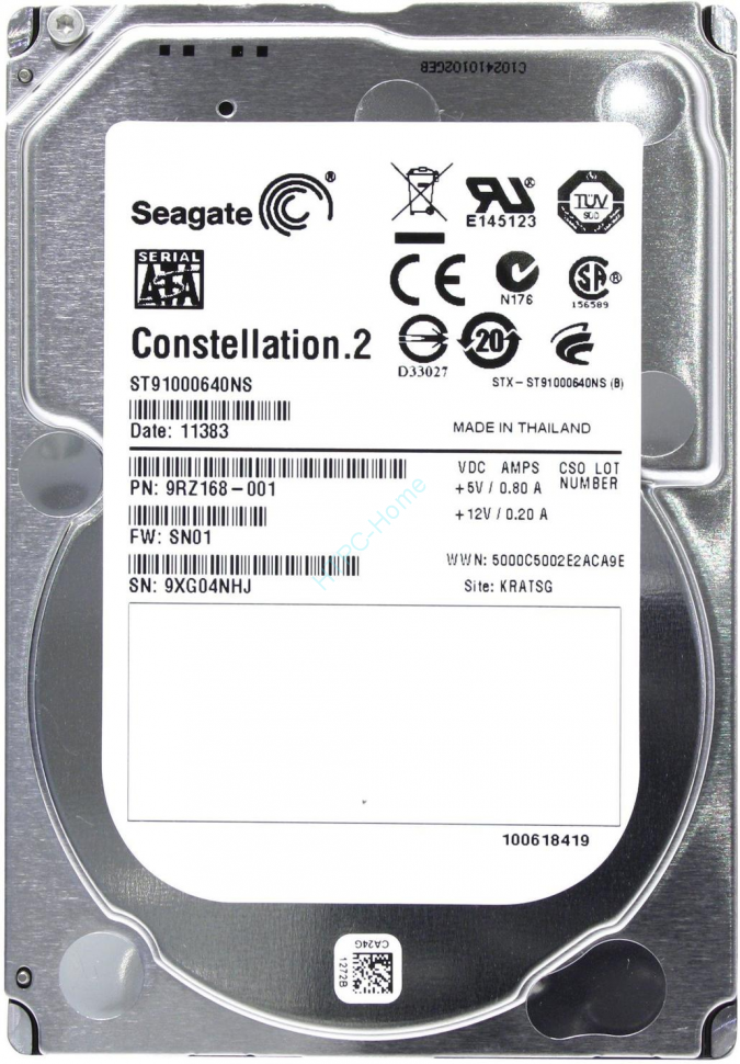 Жесткий диск 1Тб HP 614829-003 P/N 2BKAL013X4Q5RZ SATA ST91000640NS 2,5" HDD фото 1 — HTPC-Home.ru