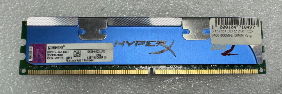 Оперативная память 2Gb Kingston HyperX KHX6400D2LL/2G DDR2 800 DIMM  фото 1 — HTPC-Home.ru