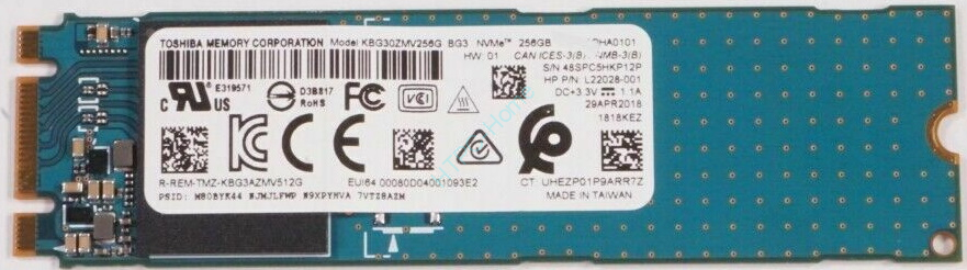 Твердотельный накопитель 256GB TOSHIBA KBG30ZMV256G BG3 OEM фото 1 — HTPC-Home.ru