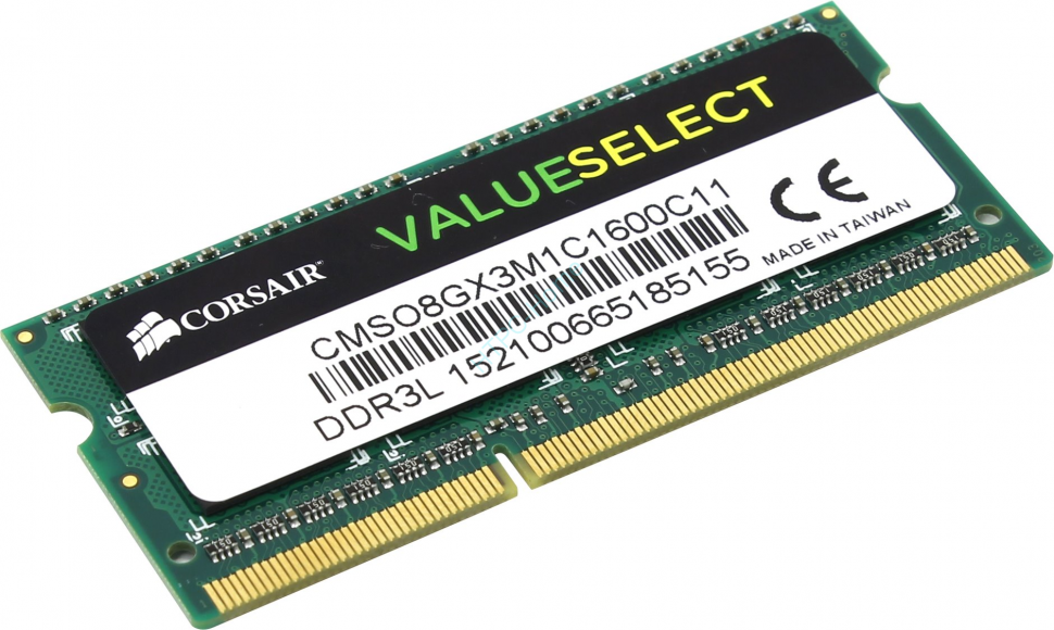 Оперативная память 8Gb Corsair CMSO8GX3M1C1600C11 DDR3L 1600 SODIMM фото 1 — HTPC-Home.ru