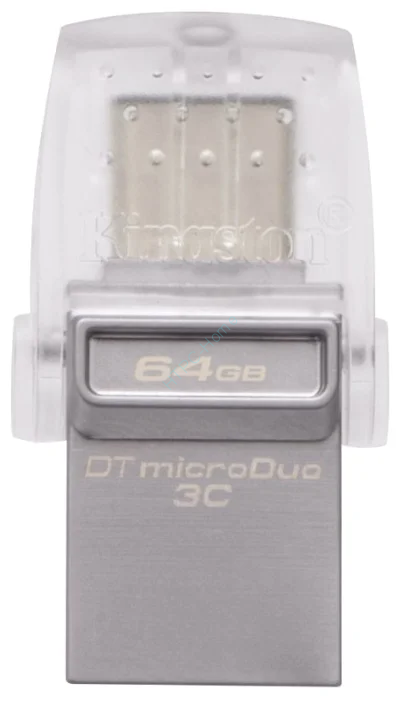 USB Flash drive Kingston DataTraveler MicroDuo 3C 64 GB, цвет серебряный фото 1 — HTPC-Home.ru