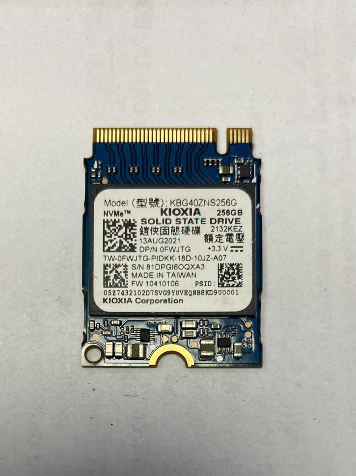 Твердотельный накопитель 256Gb Toshiba KBG40ZNS256G M.2 2230  фото 1 — HTPC-Home.ru