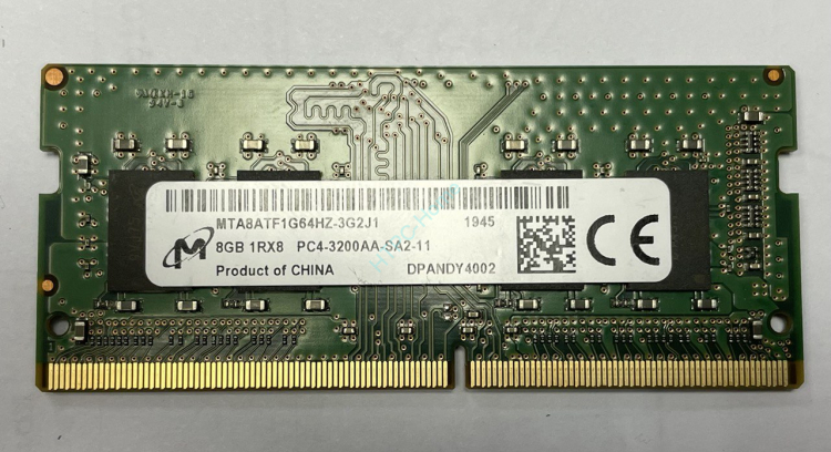 Оперативная память 8Gb Micron MTA8ATF1G64HZ-3G2J1 DDR4 3200 SODIMM ...