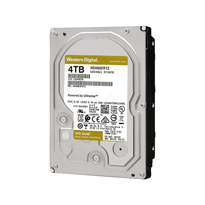 Жёсткий диск 4Tb Western Digital Gold WD4003FRYZ 3.5" 7200rpm 256Mb фото 1 — HTPC-Home.ru