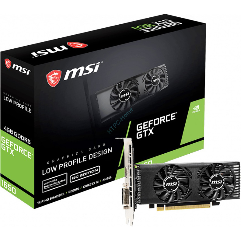 Видеокарта MSI GeForce GTX 1650 GTX 1650 4GT LP OC фото 1 — HTPC-Home.ru