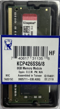 Оперативная память 8GB Kingston KCP426SS6/8 DDR4 2666 SO-DIMM 