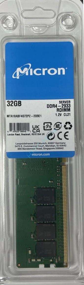 Оперативная память RDIMM 32 Гб DDR4 2933 МГц Micron MTA18ASF4G72PDZ-2G9E1 — HTPC-Home.ru