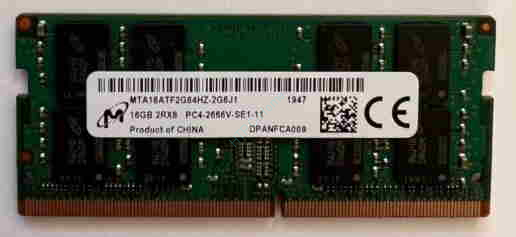 Оперативная память 16Gb Micron MTA16ATF2G64HZ-2G6J1 DDR4 2666 SODIMM фото 1 — HTPC-Home.ru
