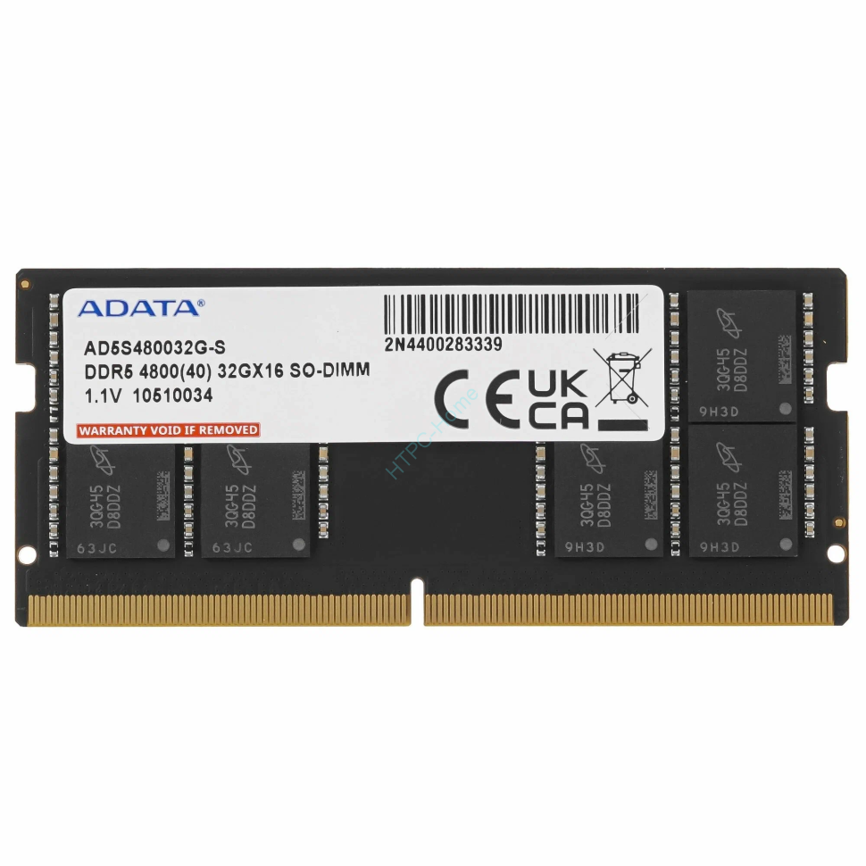Оперативная память 32Gb ADATA AD5S480032G-S DDR5 4800 SODIMM фото 1 &mdash; HTPC-Home.ru