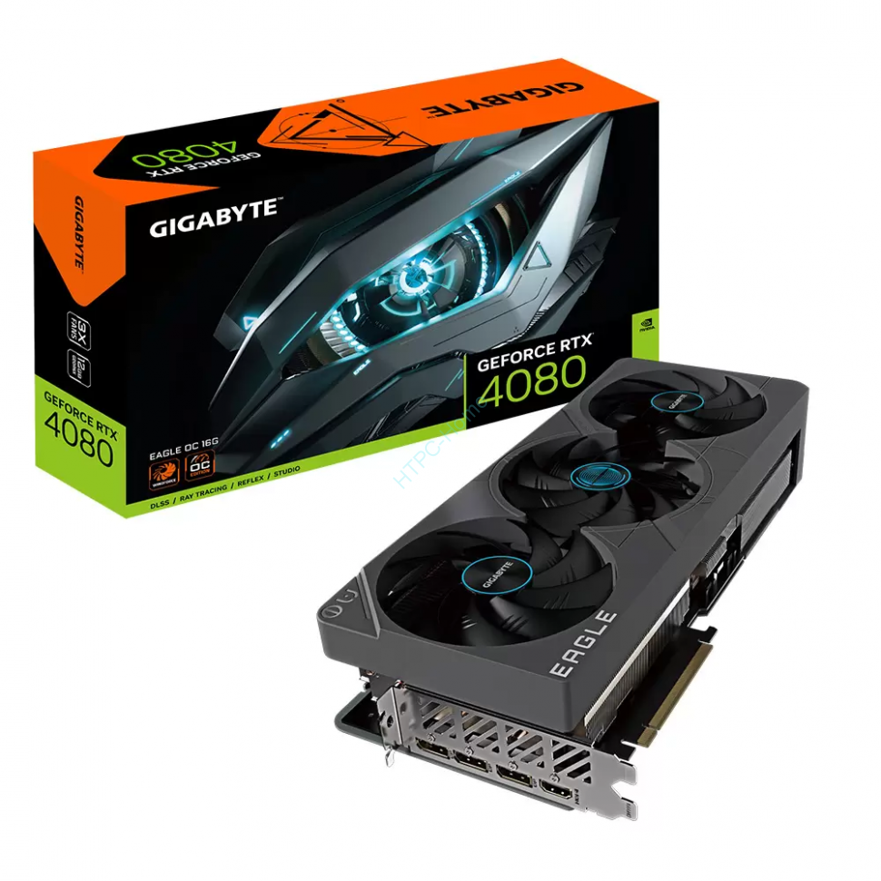 Видеокарта Gigabyte (GV-N4080EAGLE OC-16GD) GeForce RTX 4080 16GB EAGLE OC фото 1 — HTPC-Home.ru