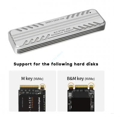 Внешний корпус M.2 (NGFF) NVMe SSD J60A USB3.2 Type-C 10 Гбит / с — HTPC-Home.ru