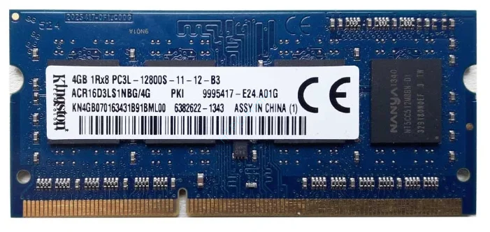 Оперативная память 4Gb Kingston ACR16D3LS1NBG/4G DDR3L 1600 SODIMM фото 1 — HTPC-Home.ru