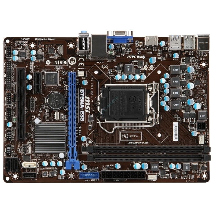 Материнская плата MSI B75MA-E33 LGA1155 MicroATX 2DDR3 фото 1 — HTPC-Home.ru Материнская плата MSI B75MA-E33 LGA1155 MicroATX 2DDR3 фото 1 — HTPC-Home.ru