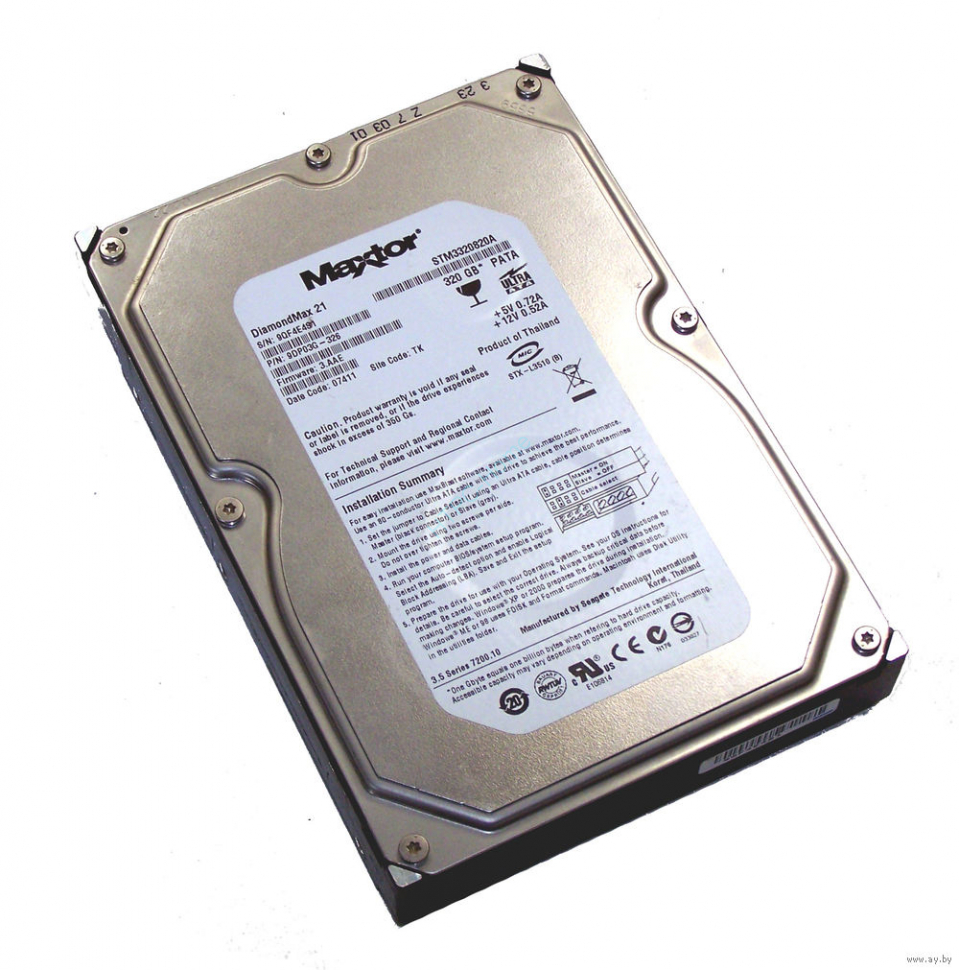 320 Gb IDE Seagate / Maxtor 7200.10 / DiamondMax 21 < 3320820A / 6A320V0 > 3.5" UDMA100 7200rpm 8Mb фото 1 — HTPC-Home.ru