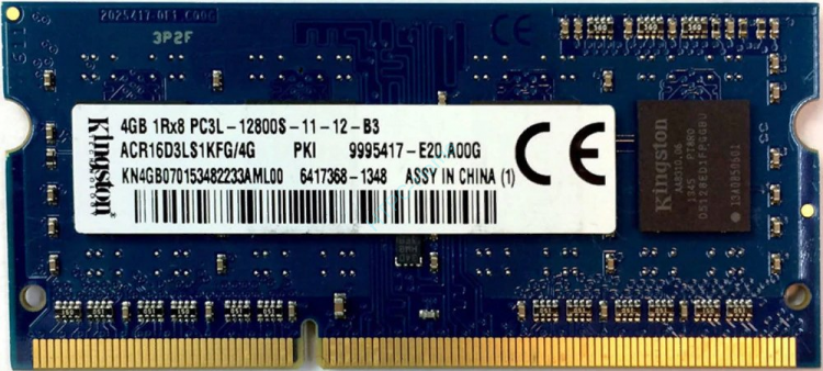 Оперативная память 4Gb Kingston ACR16D3LS1KFG/4G DDR3L 1600 SODIMM ...