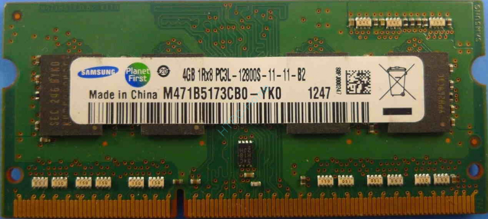 Оперативная память 4Gb Samsung M471B5173CB0-YK0 DDR3L 1600 SODIMM  фото 1 — HTPC-Home.ru