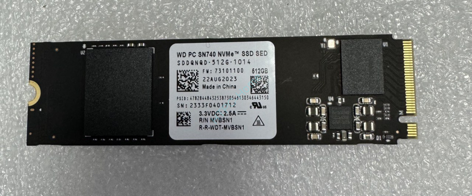 Твердотельный накопитель 512Gb Western Digital SN740 SDDQNQD-512G-1004 OEM  фото 1 — HTPC-Home.ru