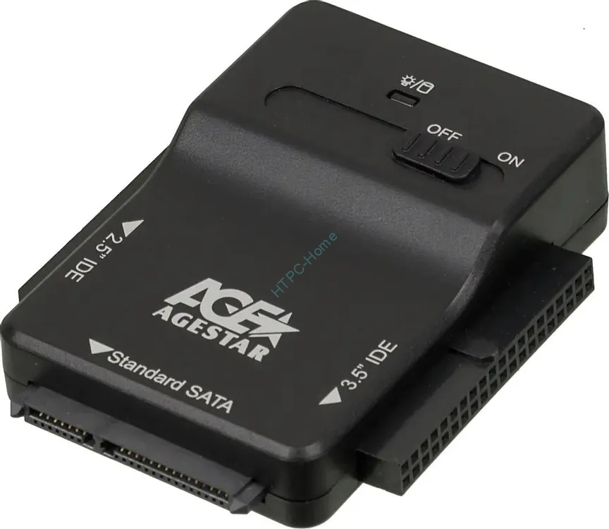 Адаптер-переходник AgeStar 3FBCP1, для 2.5" и 3.5" дисков, черный фото 1 &mdash; HTPC-Home.ru