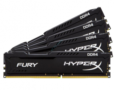 Оперативная память 32Gb Kingston HyperX Fury HX424C15FBK4/32 DDR4 DIMM KIT 4*8Gb PC4-19200 CL15 &mdash; HTPC-Home.ru
