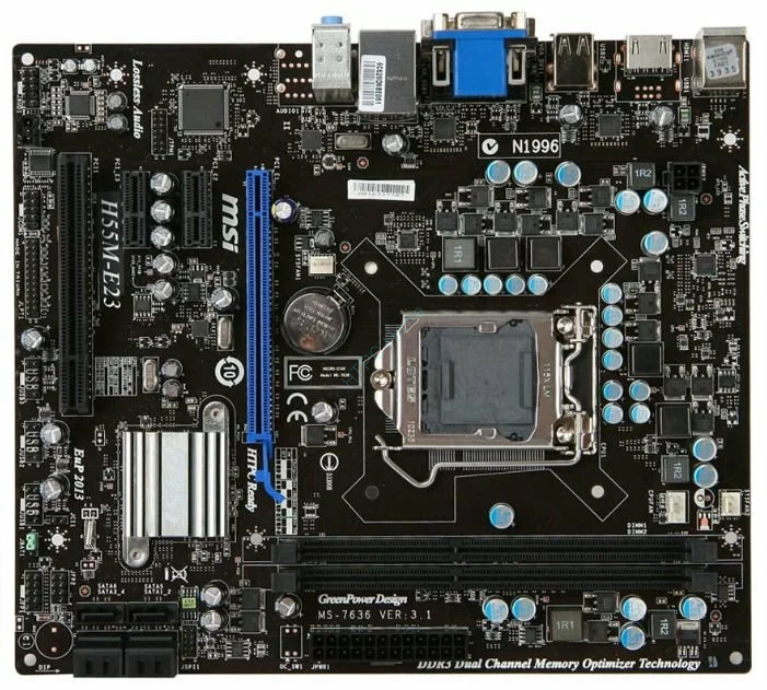 Материнская плата MSI H55M-E23 фото 1 — HTPC-Home.ru