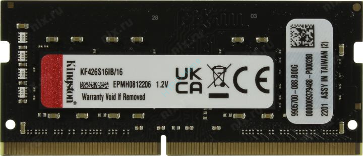 Оперативная память 16Gb Kingston KF432S20IB/16 Fury Impact DDR4 3200 SODIMM  фото 1 &mdash; HTPC-Home.ru
